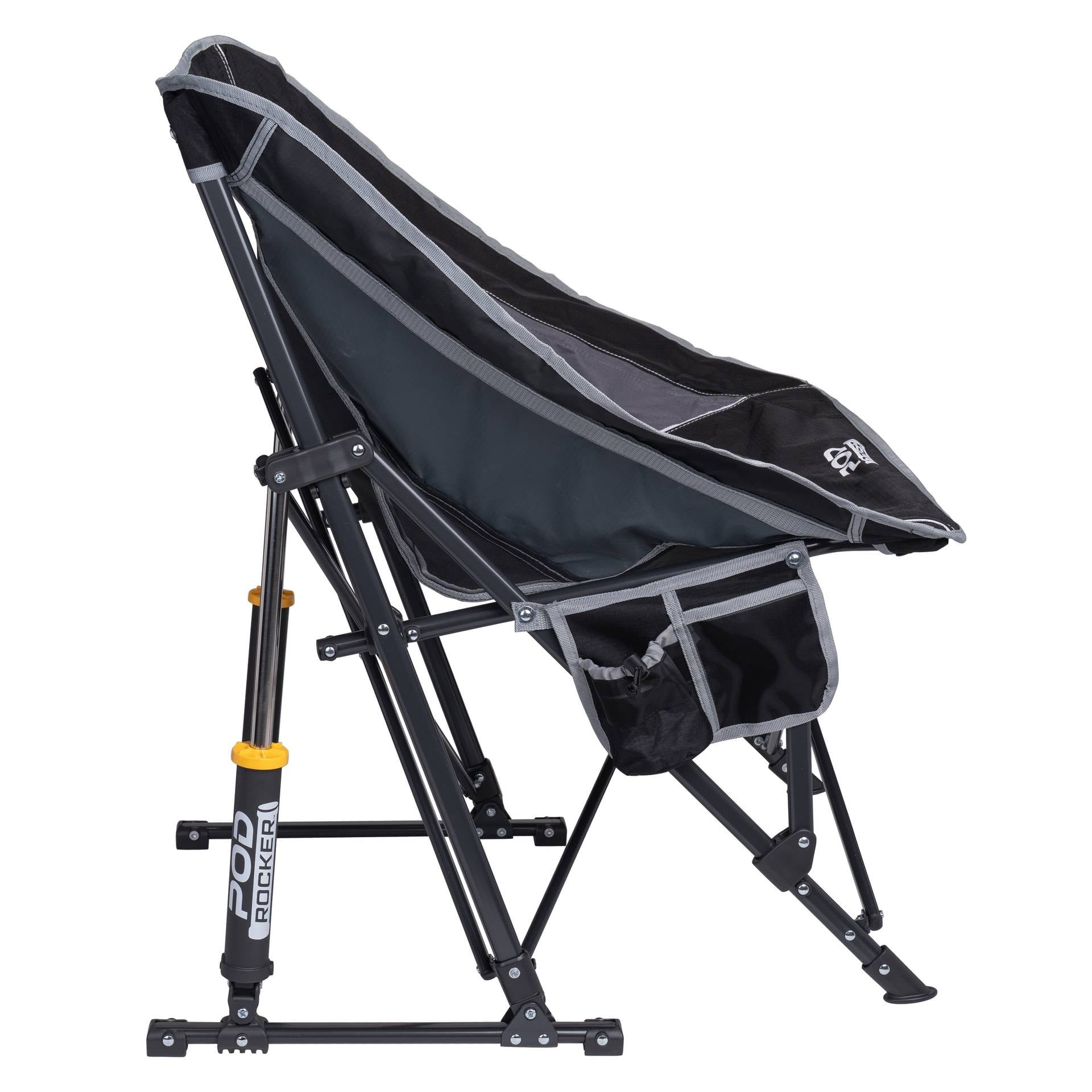 GCI Outdoor Pod Rocker Foldable Rocking Camp Chair, Black