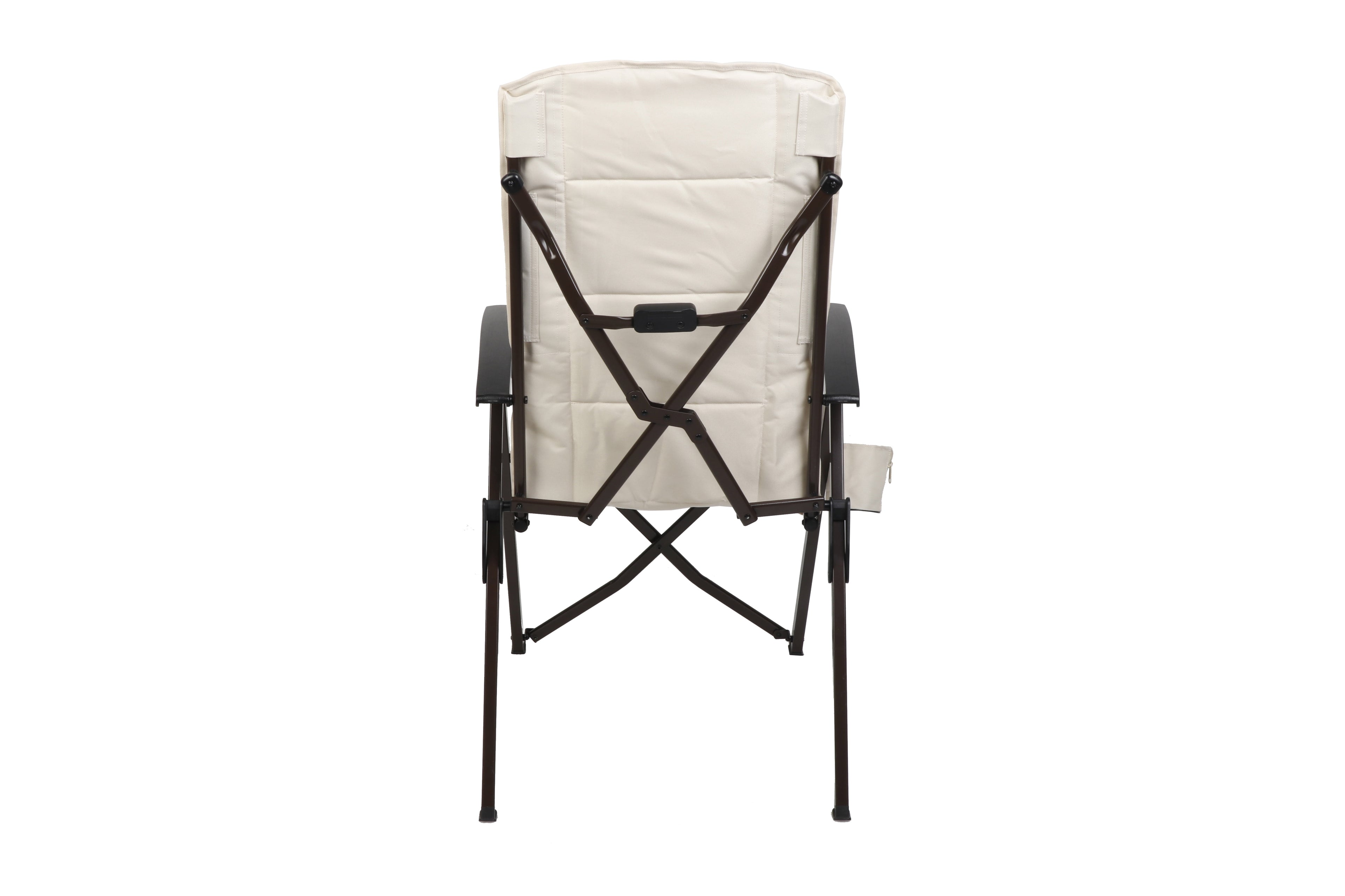 Ozark Trail Glamp High Back Reclining Lounge Chair with Adjustable Armrests, Creme