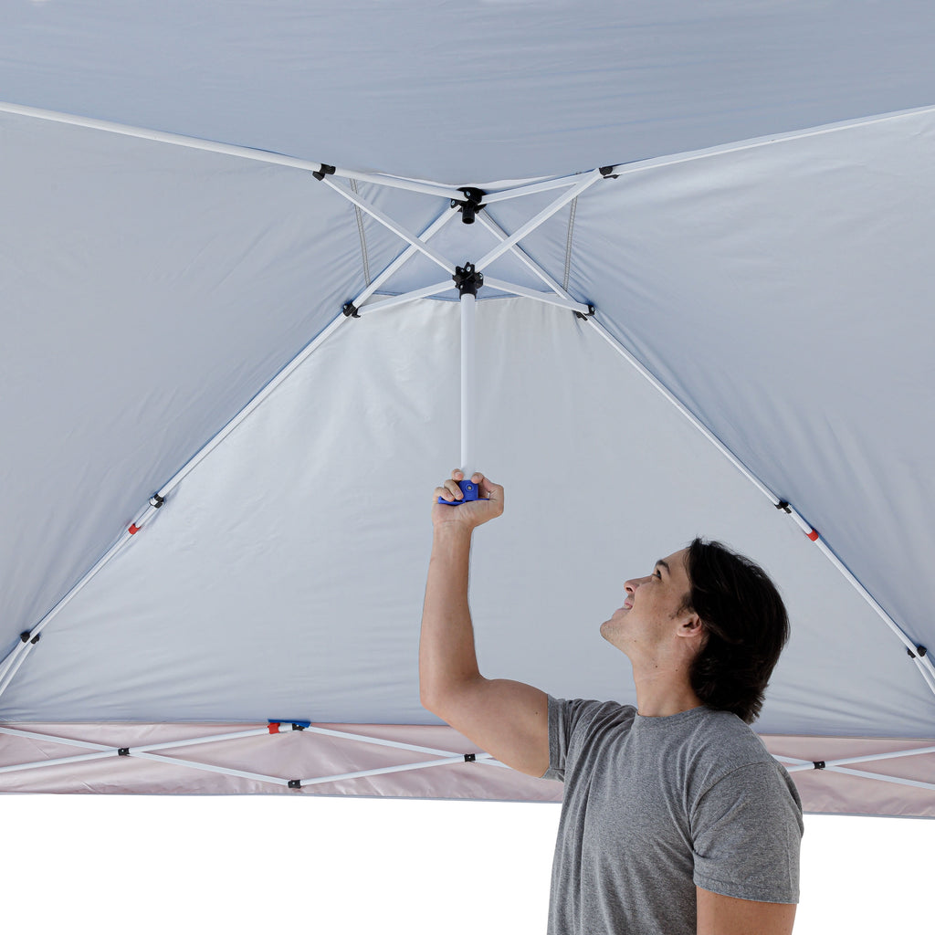 Ozark Trail 10x10 Instant Pop Up Canopy Tent with Simple Push Setup – Straight Leg Pop-Up Tent for Tailgating, Camping & Events, Gold