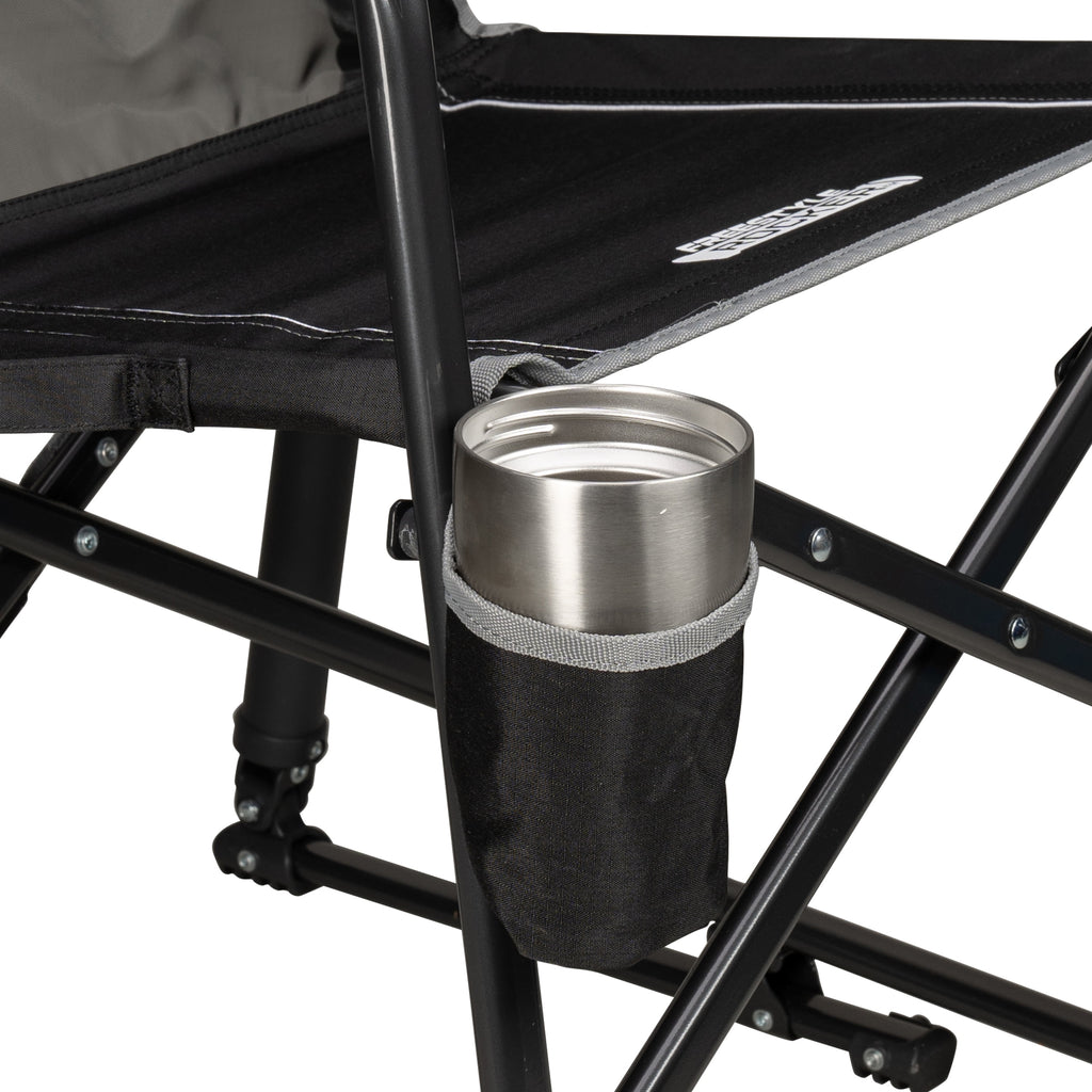 GCI Outdoor Freestyle Rocker Foldable Rocking Camping Chair, Black