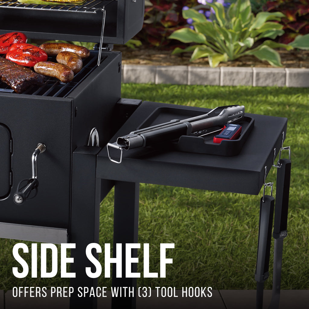 Expert Grill Charcoal Grill, 24 Inch Heavy Duty Charcoal Grill with Wheels, Black