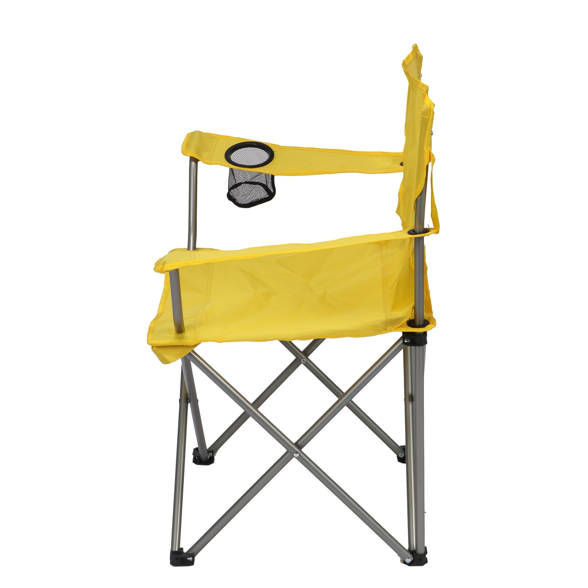 Ozark Trail Quad Folding Camp Chair with Cup Holder, Black