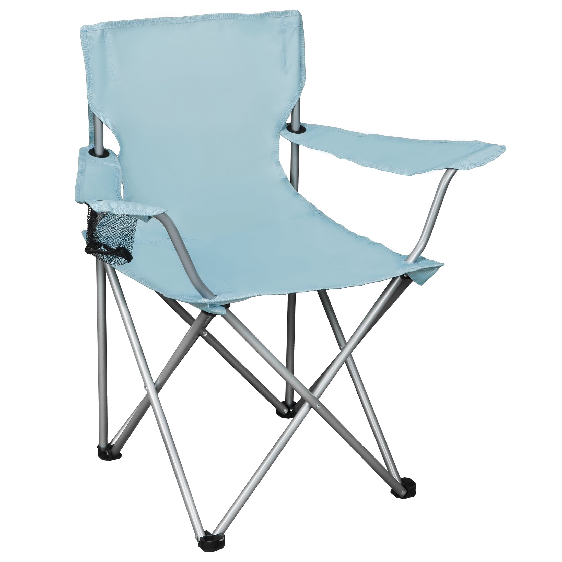 Ozark Trail Folding Camp Chair with Cup Holder – Lightweight, Portable Outdoor Chair for Camping, Tailgating & Sports – Vintage Blue