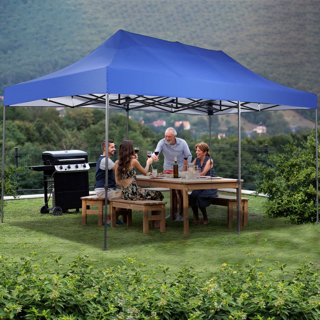 Ainfox 5-Piece Sidewalls for 10x20 Pop Up Canopy Tent, 420D Oxford PVC Waterproof Sun Shade Privacy Walls with Windows & Zippers, White