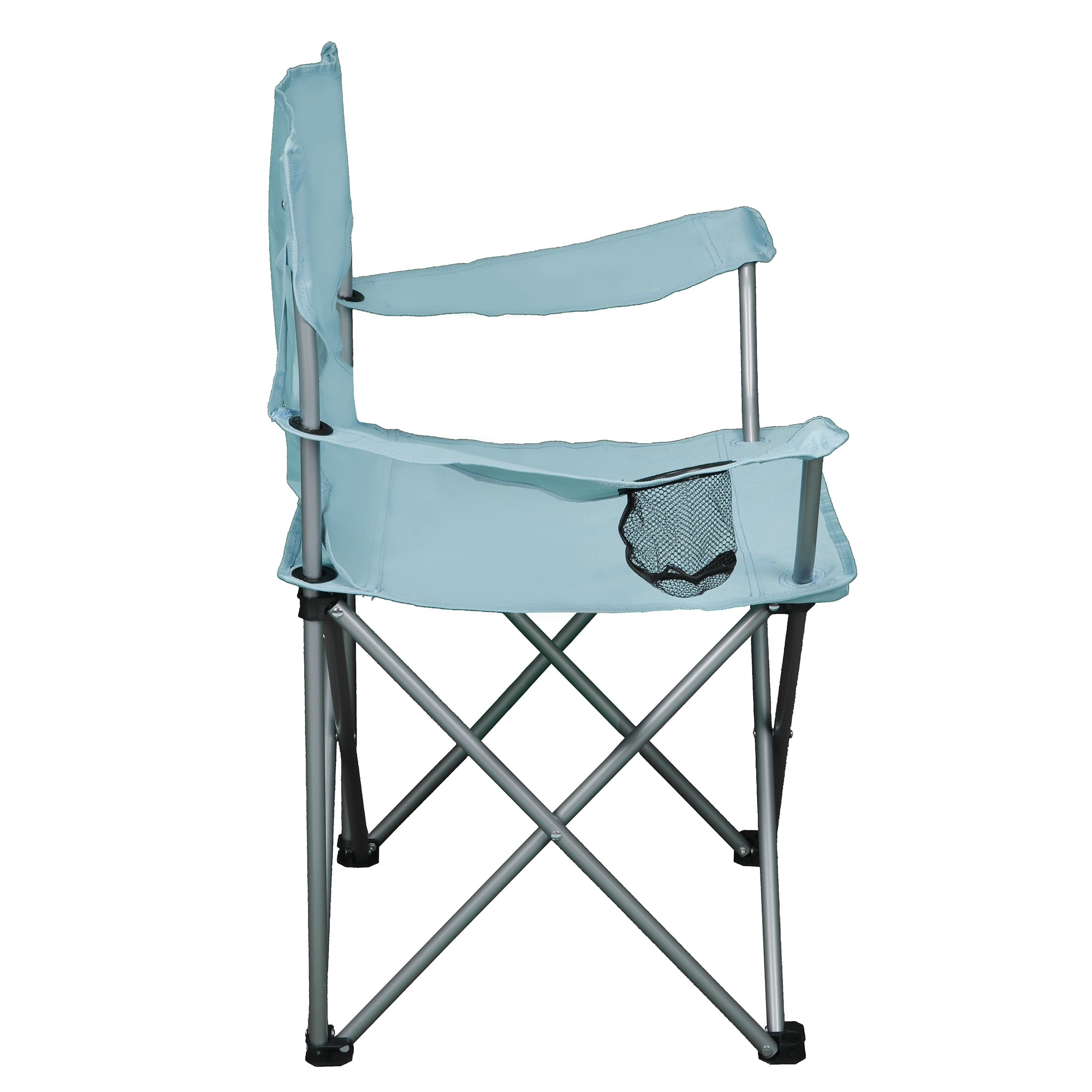 Ozark Trail Folding Camp Chair with Cup Holder – Lightweight, Portable Outdoor Chair for Camping, Tailgating & Sports – Vintage Blue