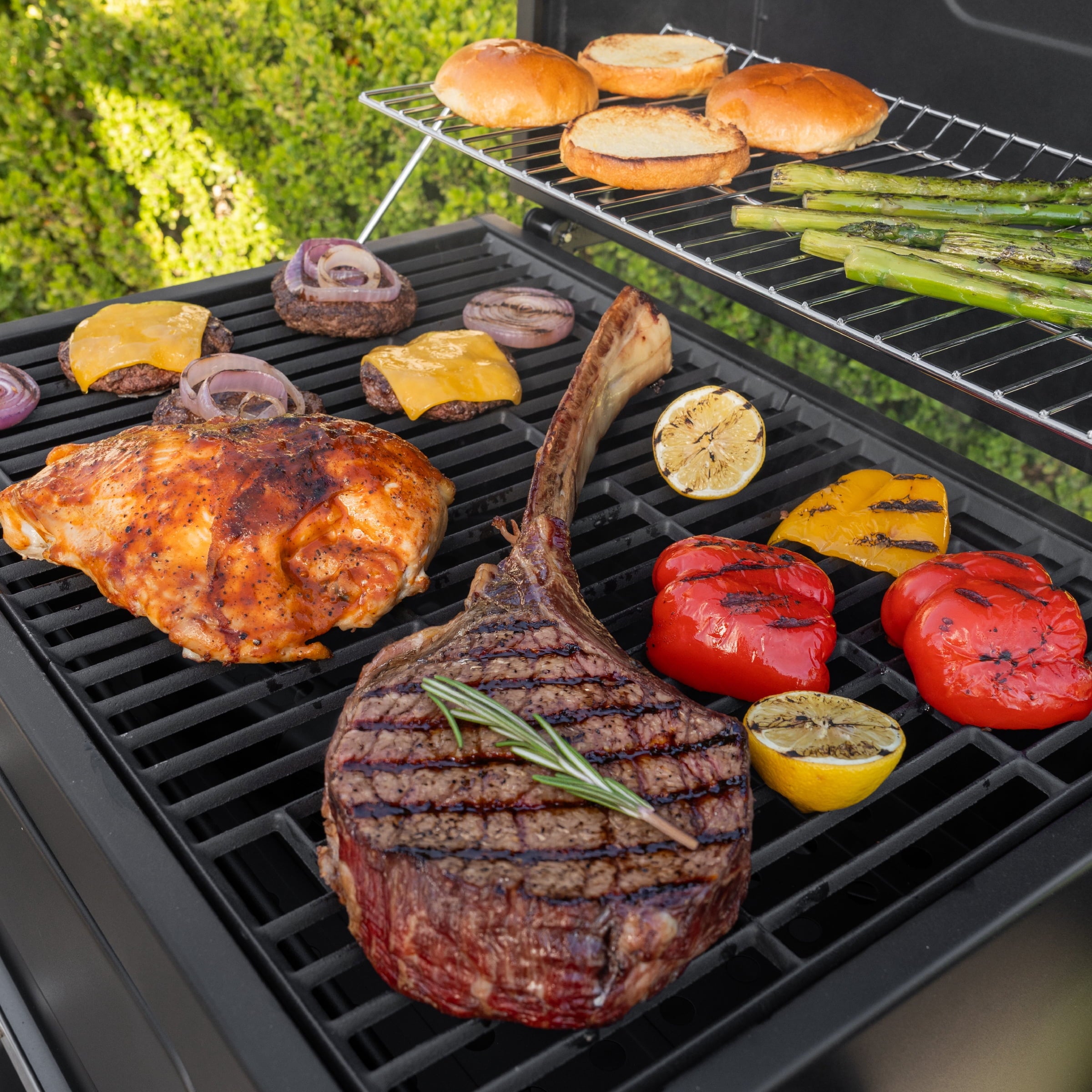 Expert Grill Charcoal Grill, 24 Inch Heavy Duty Charcoal Grill with Wheels, Black
