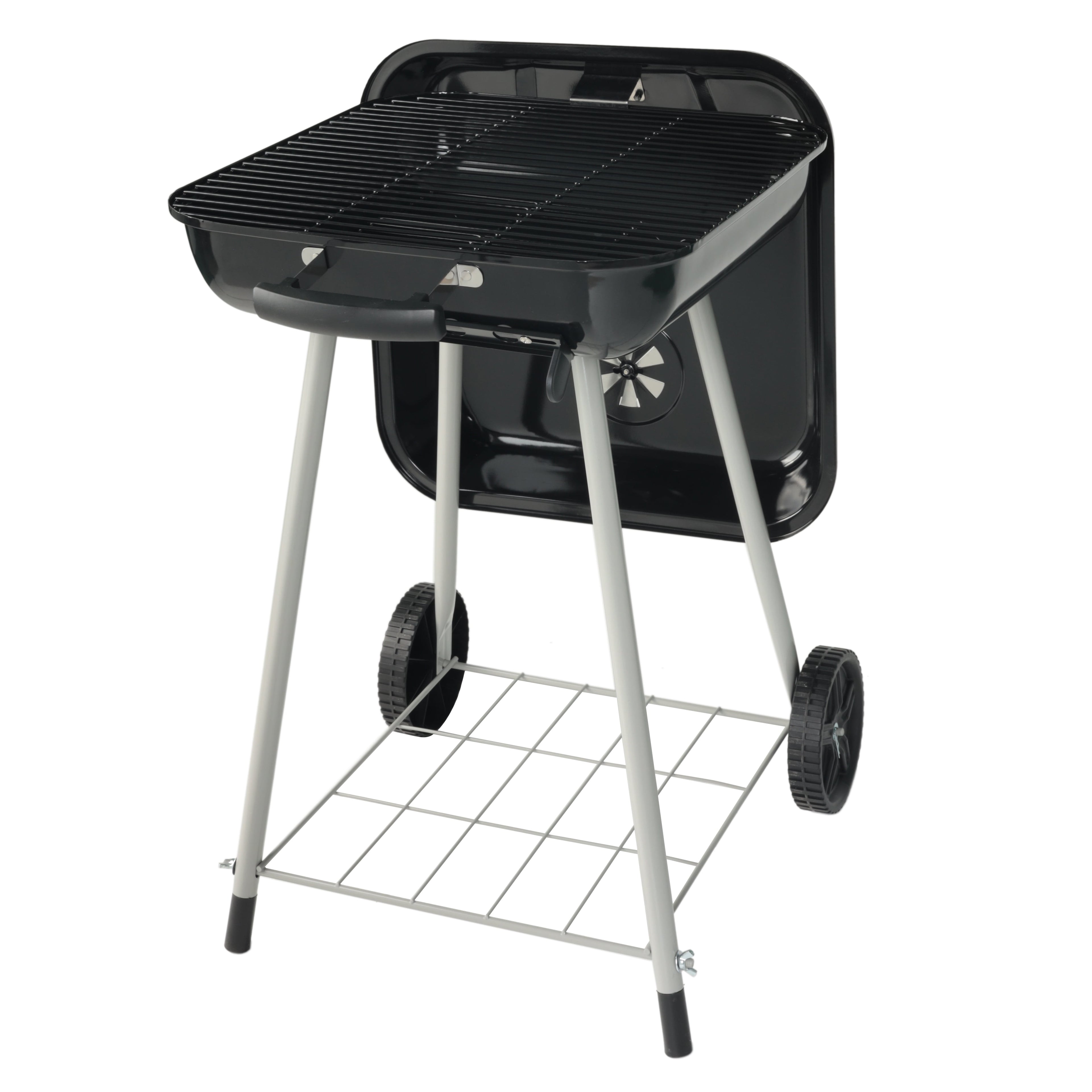 Expert Grill 17.5 Inch Charcoal Grill with Wheels and Adjustable Dampers