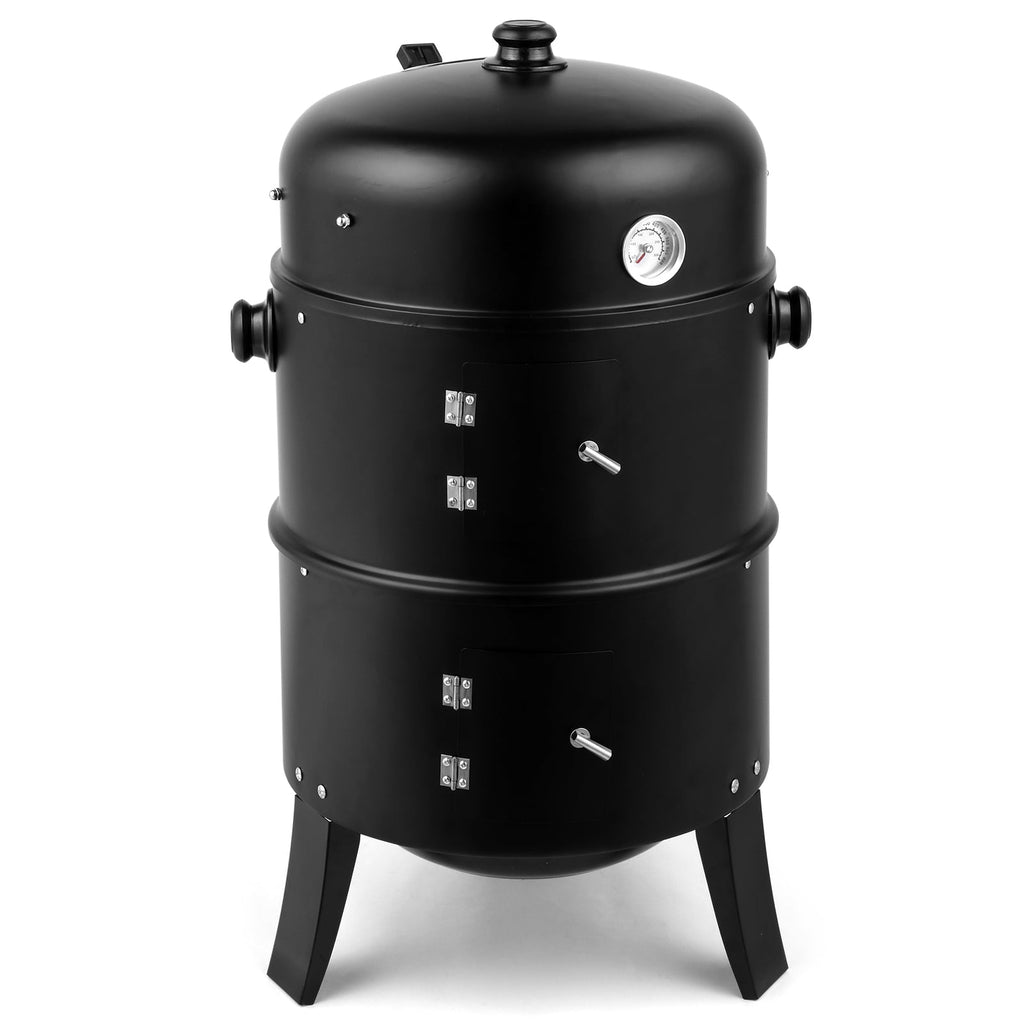 Zimtown BBQ Charcoal Grill Outdoor Barbecue Pit Smoker with 3 Levels Patio Backyard Black