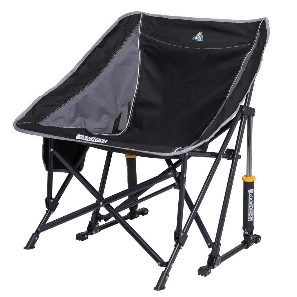 GCI Outdoor Pod Rocker Foldable Rocking Camp Chair, Black