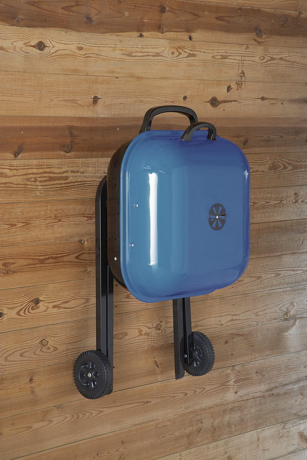Americana Walk-A-Bout, Original Square Charcoal Grill-100% Pre-Assembled Portable Steel, Blue