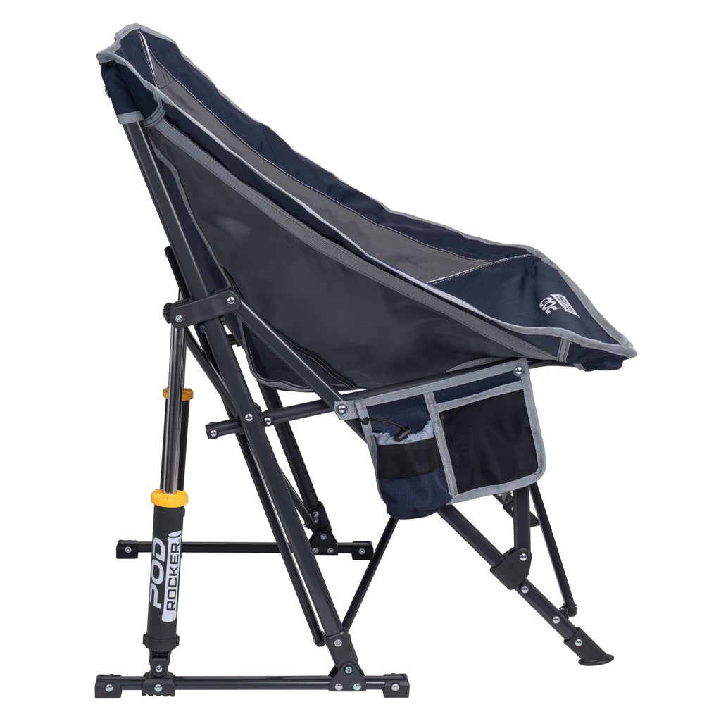 GCI Outdoor Pod Rocker Foldable Rocking Camp Chair, Black