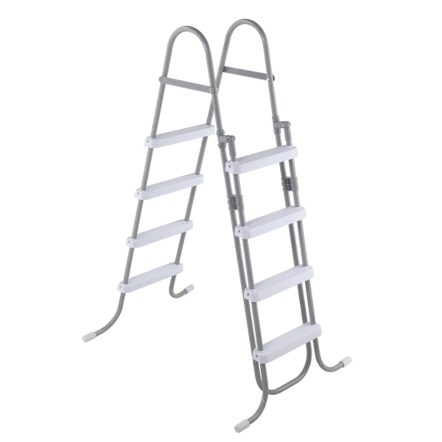 Alvantor 4-Step Above Ground Pool Ladder with Safety Buckle Foldable Entry Side 300 lb Capacity for Pools up to 52 in