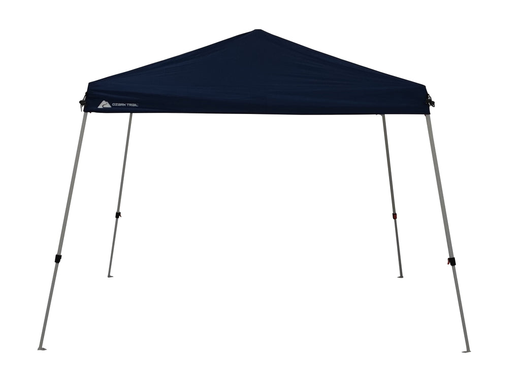 Ozark Trail 10' x 10' Instant Slant Leg Canopy Outdoor Shading Shelter, Dusty Blue