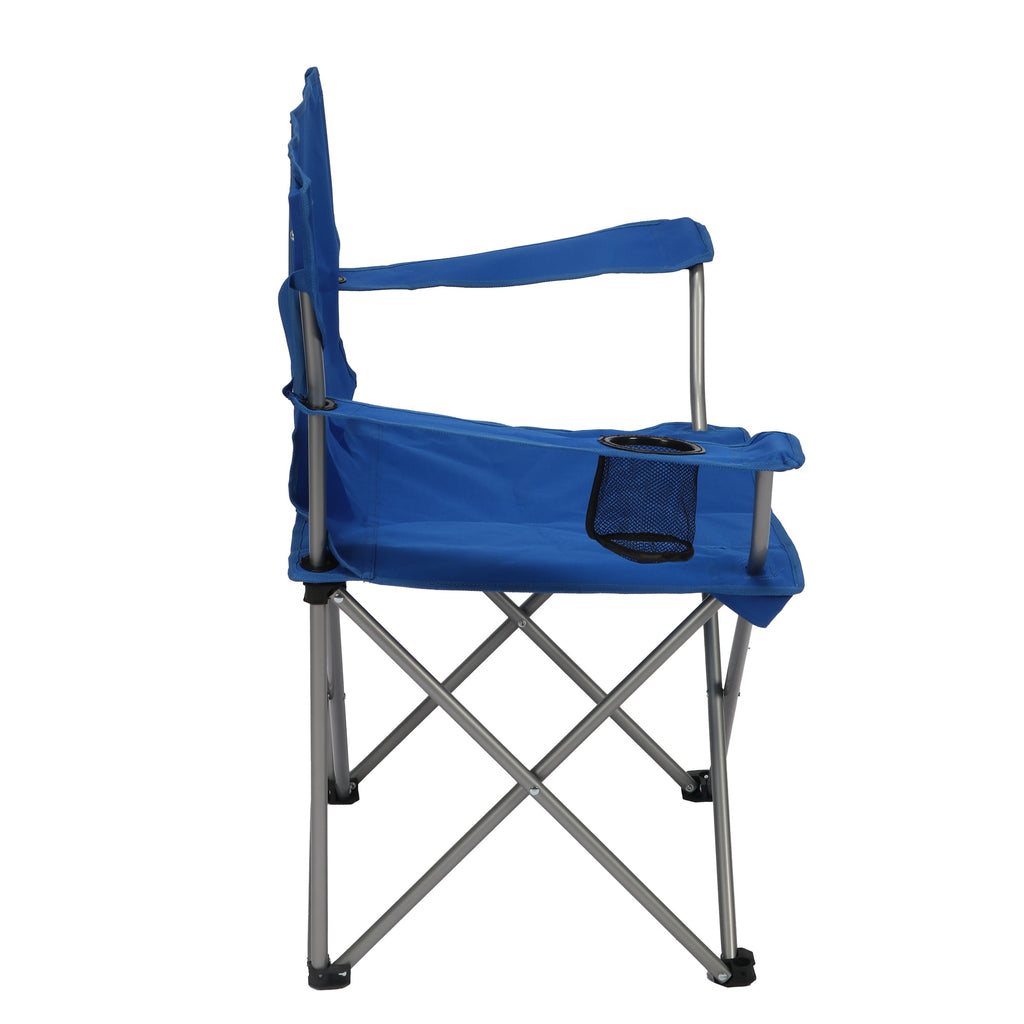 Ozark Trail Quad Folding Camp Chair with Cup Holder, Black