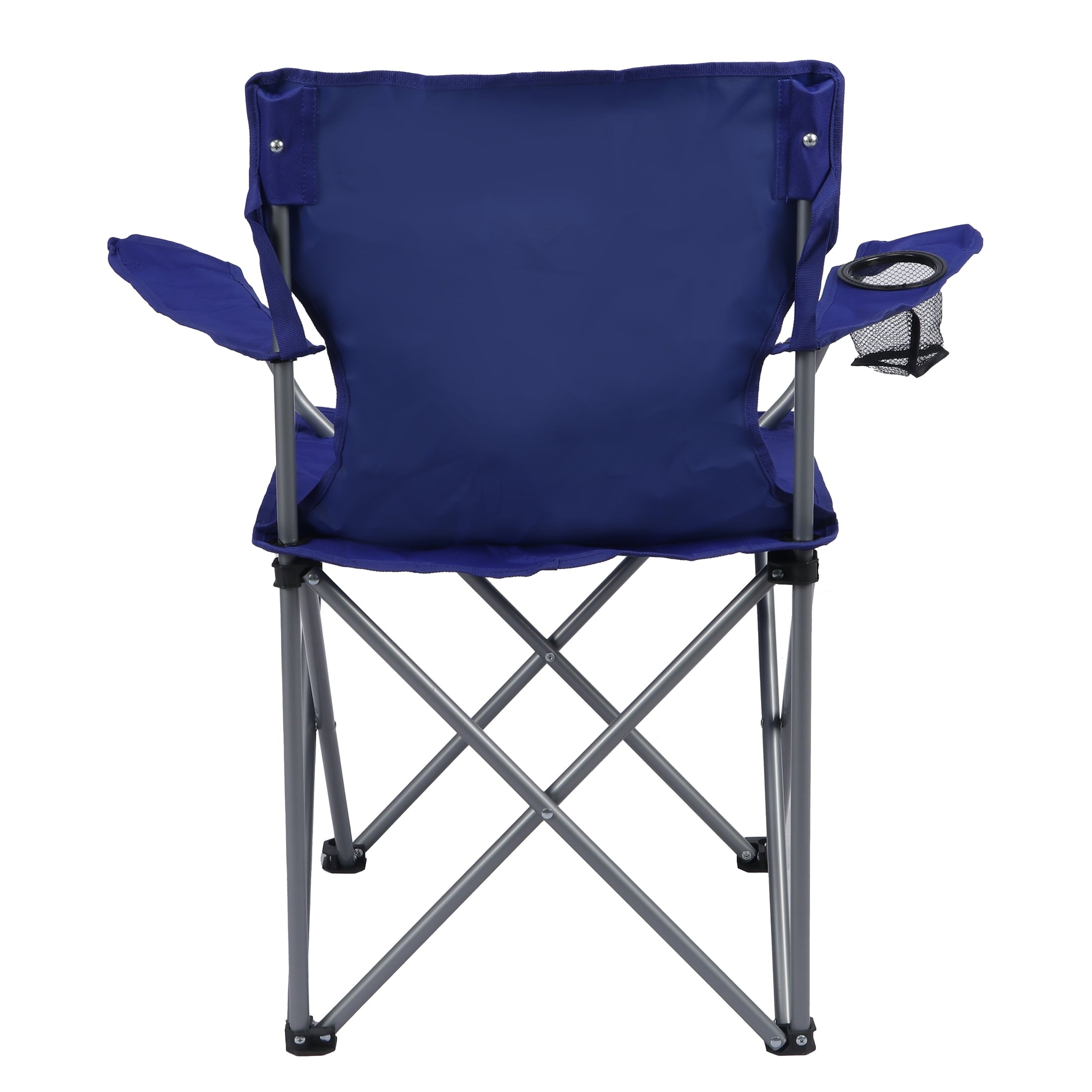 Ozark Trail Quad Folding Camp Chair with Cup Holder, Black