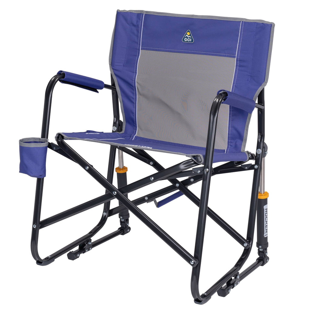 GCI Outdoor Freestyle Rocker Foldable Rocking Camping Chair, Black