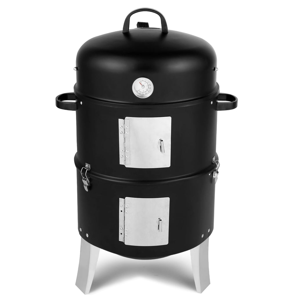 Zimtown BBQ Charcoal Grill Outdoor Barbecue Pit Smoker with 3 Levels Patio Backyard Black
