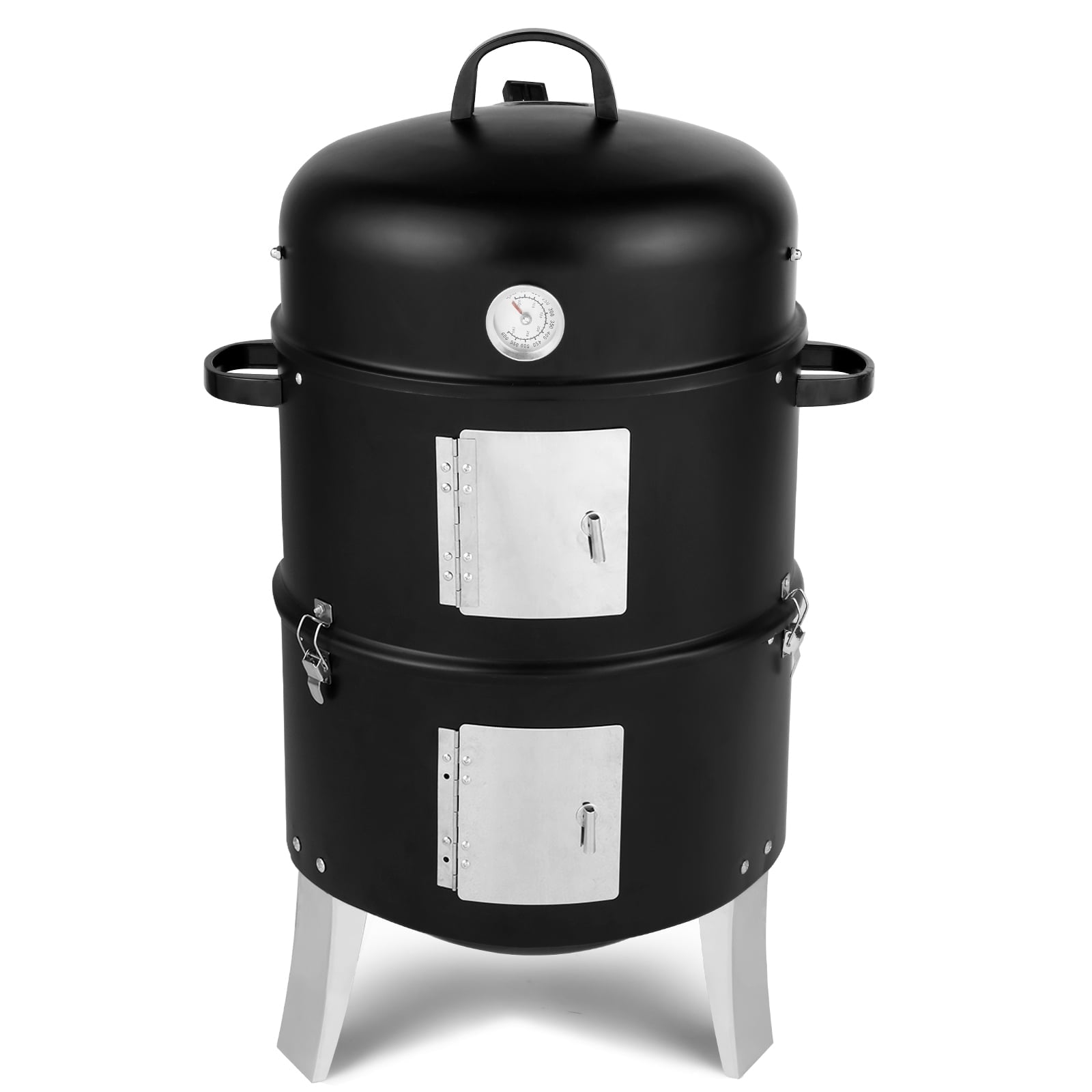 Zimtown BBQ Charcoal Grill Outdoor Barbecue Pit Smoker with 3 Levels Patio Backyard Black