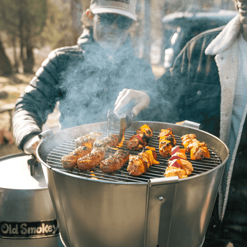 Old Smokey 18 inch Portable Charcoal Grill, Durable Steel BBQ Grill