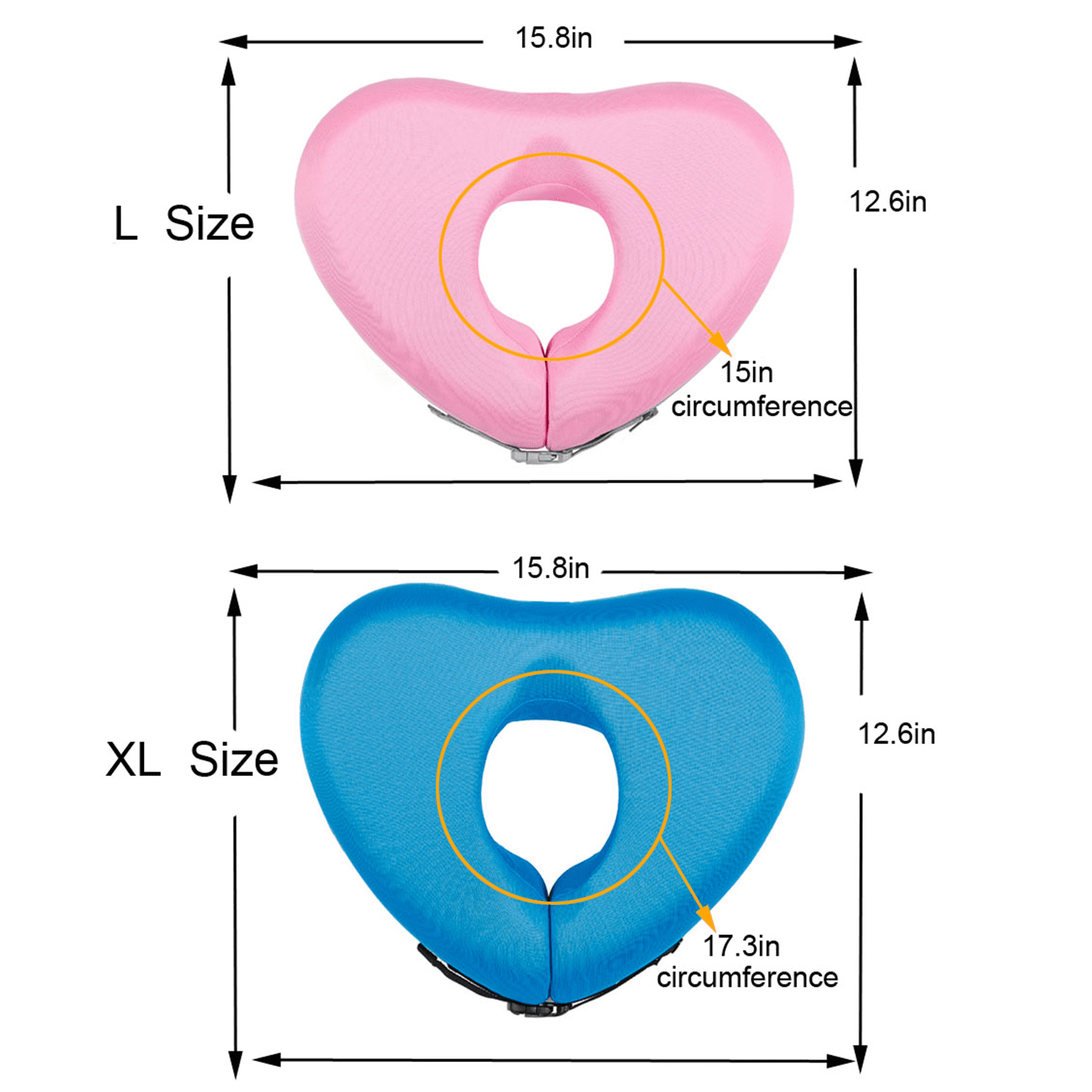 Ueasy Love Shaped Swimming Pool Floating with Locking Collar for Arm Release Training on Water Fun Neck Swimming Ring for Teens and Adults