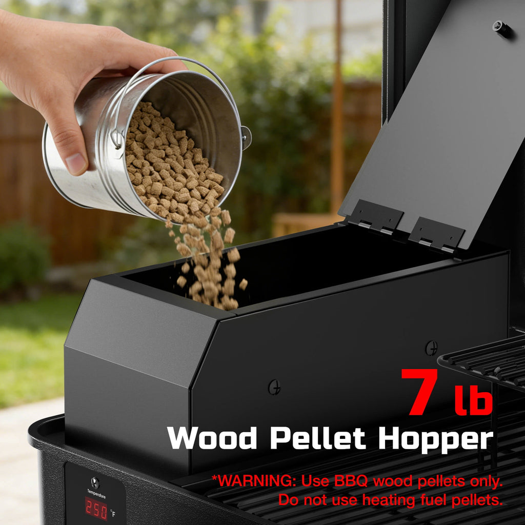 PARGRILL 271 sq.in Wood Pellet Grill & Smoker, Tabletop Portable BBQ Grill with Digital Control, for Camping, Tailgating, Patio & Backyard