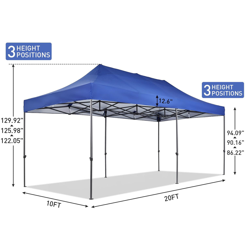 Ainfox 5-Piece Sidewalls for 10x20 Pop Up Canopy Tent, 420D Oxford PVC Waterproof Sun Shade Privacy Walls with Windows & Zippers, White