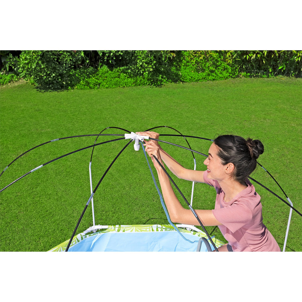 H2OGO!Splash-In-Shade Play Pool - 8' x 20 - 446 , UV Safe Shade Cover With Water Mister, Kids Pool