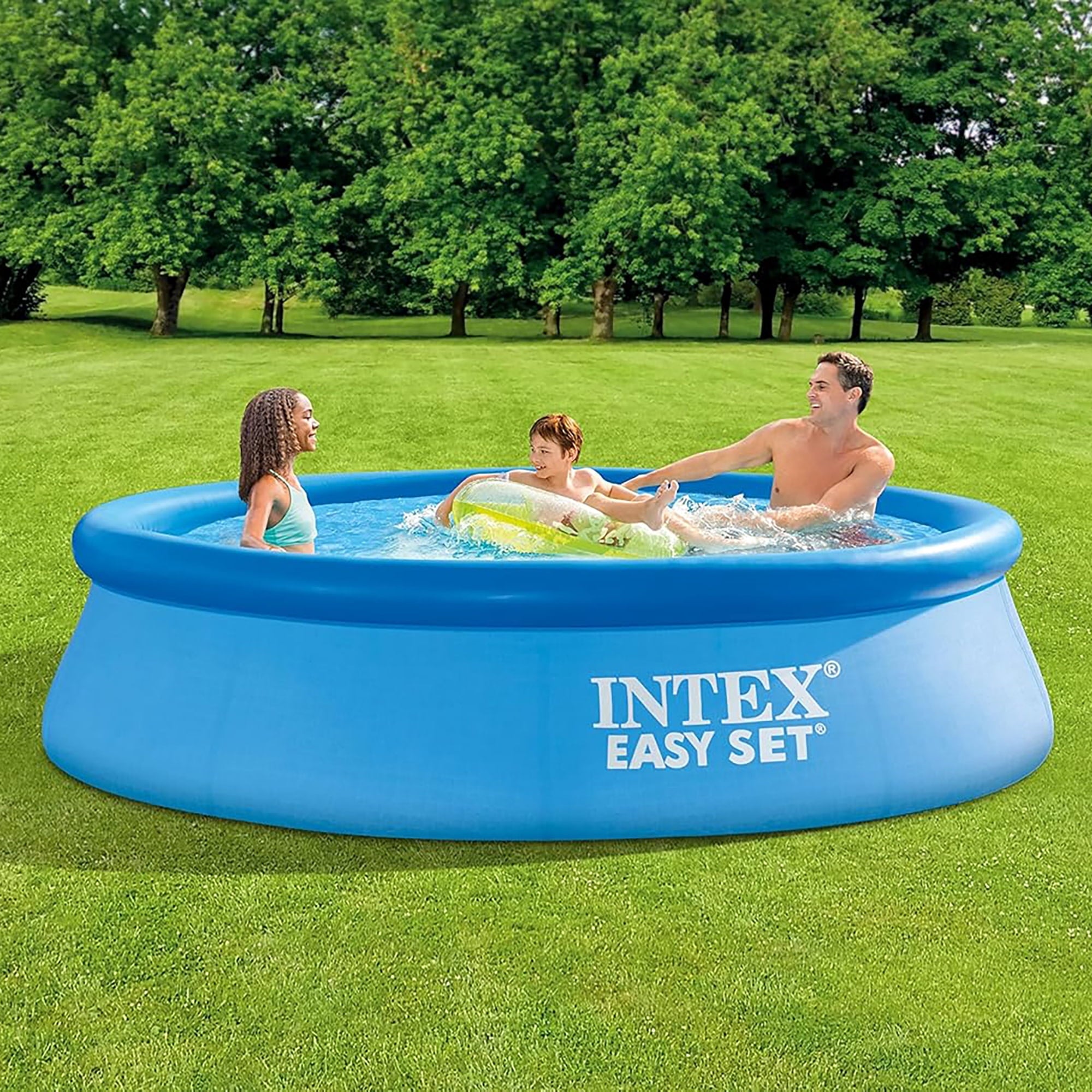Intex: : Easy Set Pool - 10' x 30 - Inflatable Above Ground Swimming Pool, Puncture-Resistant Material, 1018 Gal Cap, Kids-Family Water Play, 28120EH