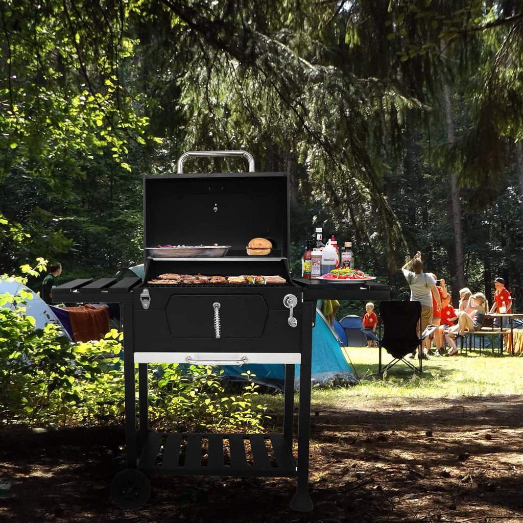 Royal Gourmet CD1824EN, 24-inch Charcoal BBQ Grill, 474 Square Inches, For Outdoor Picnic, Patio Cooking, Backyard Party