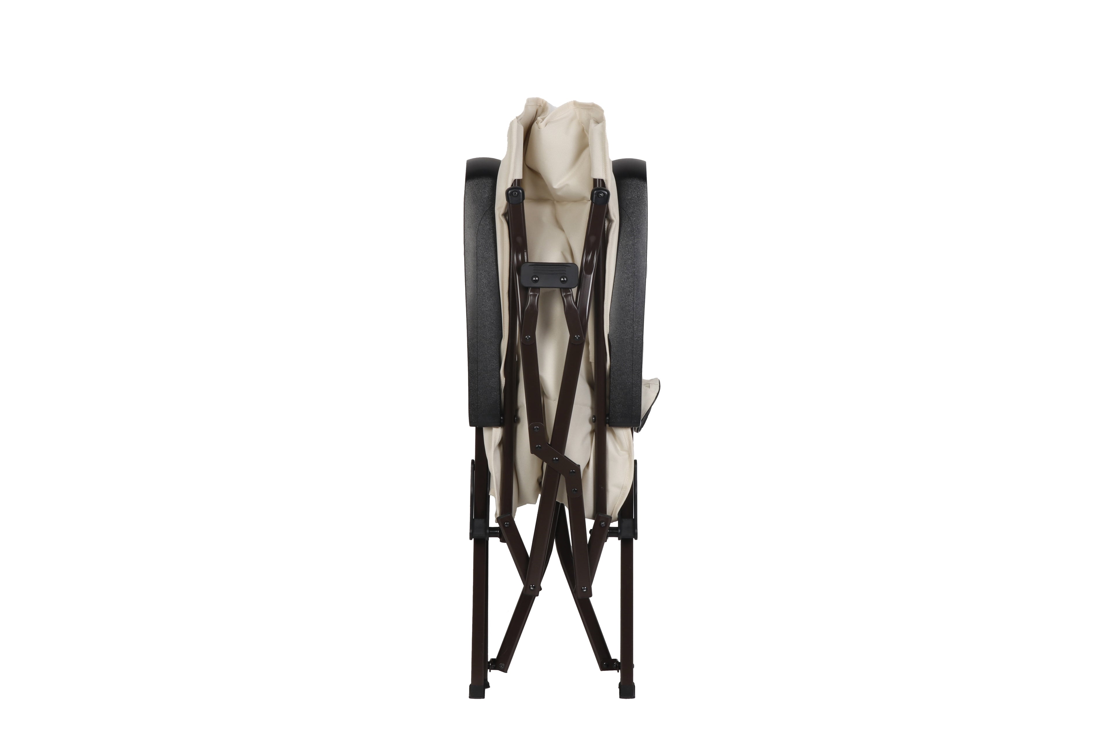 Ozark Trail Glamp High Back Reclining Lounge Chair with Adjustable Armrests, Creme