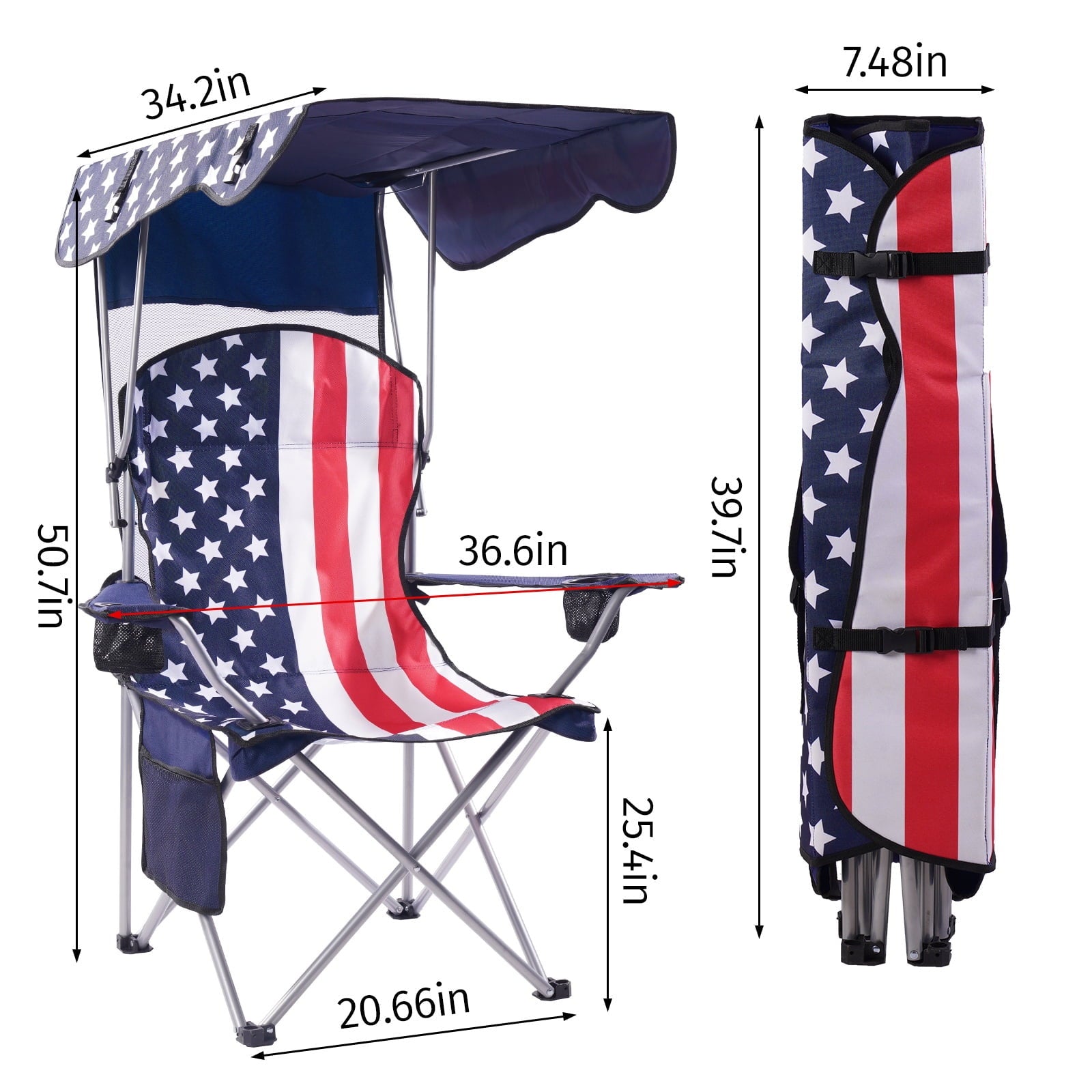 VTOY Camping Chair with Canopy Portable Canopy Camping Chairs with Shade for Outside Folding Beach Chairs with Shade for Adults(Olive Green)