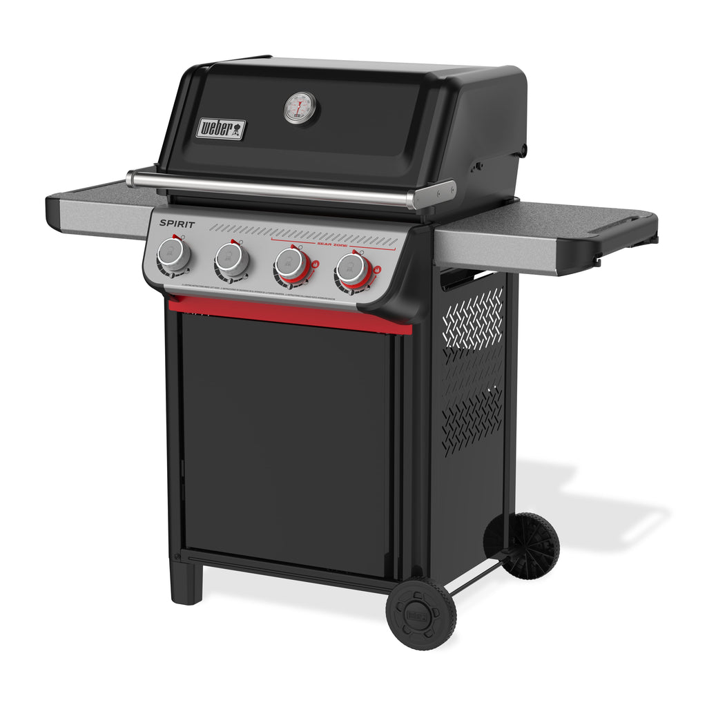 Weber Spirit Gas Grill, E-425 4 Burner Propane Gas Grill with Wheels, Black