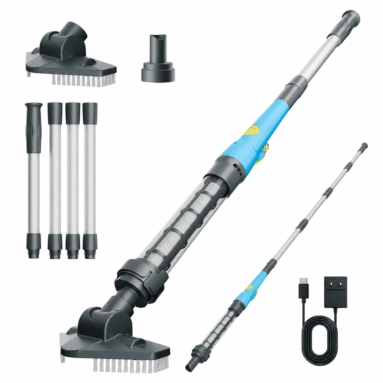 Efurden Cordless Pool Vacuum, Handheld Pool Vacuum with Running Time up to 60-Minutes for Small Above Ground Pools, Hot Tubs and Spas (Green)