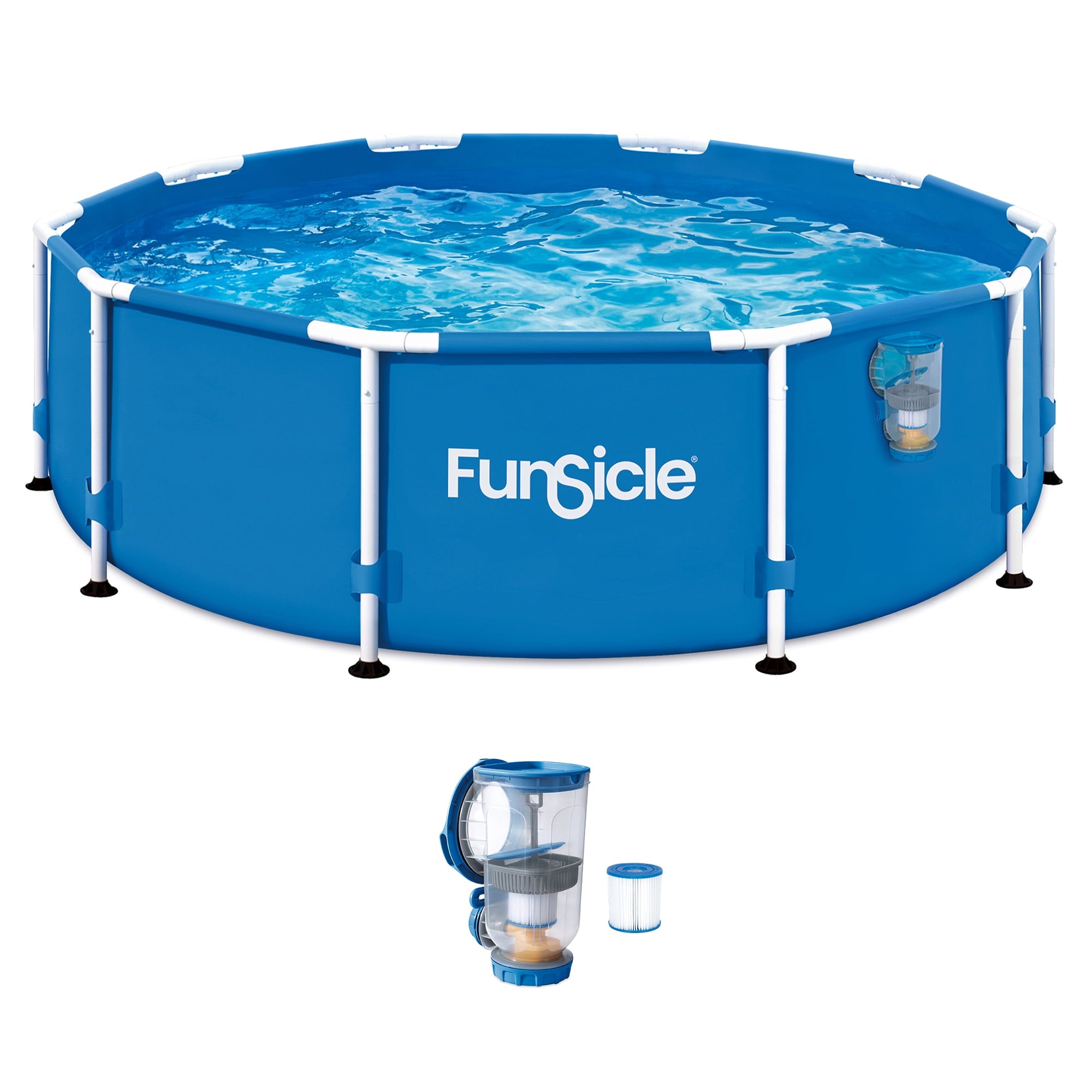 Funsicle 8' x 30 Outdoor Activity Round Frame Above Ground Swimming Pool Set