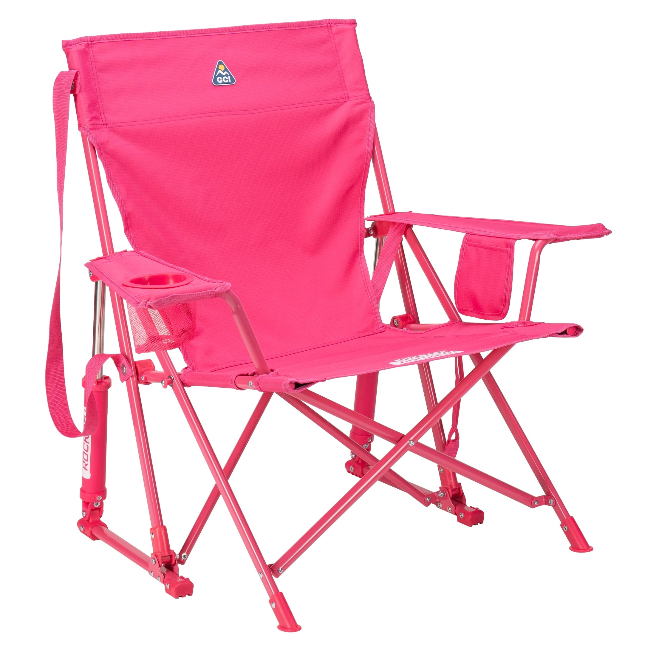 GCI Outdoor Kickback Rocker Low Profile Rocking Camp Chair, Summer Floral