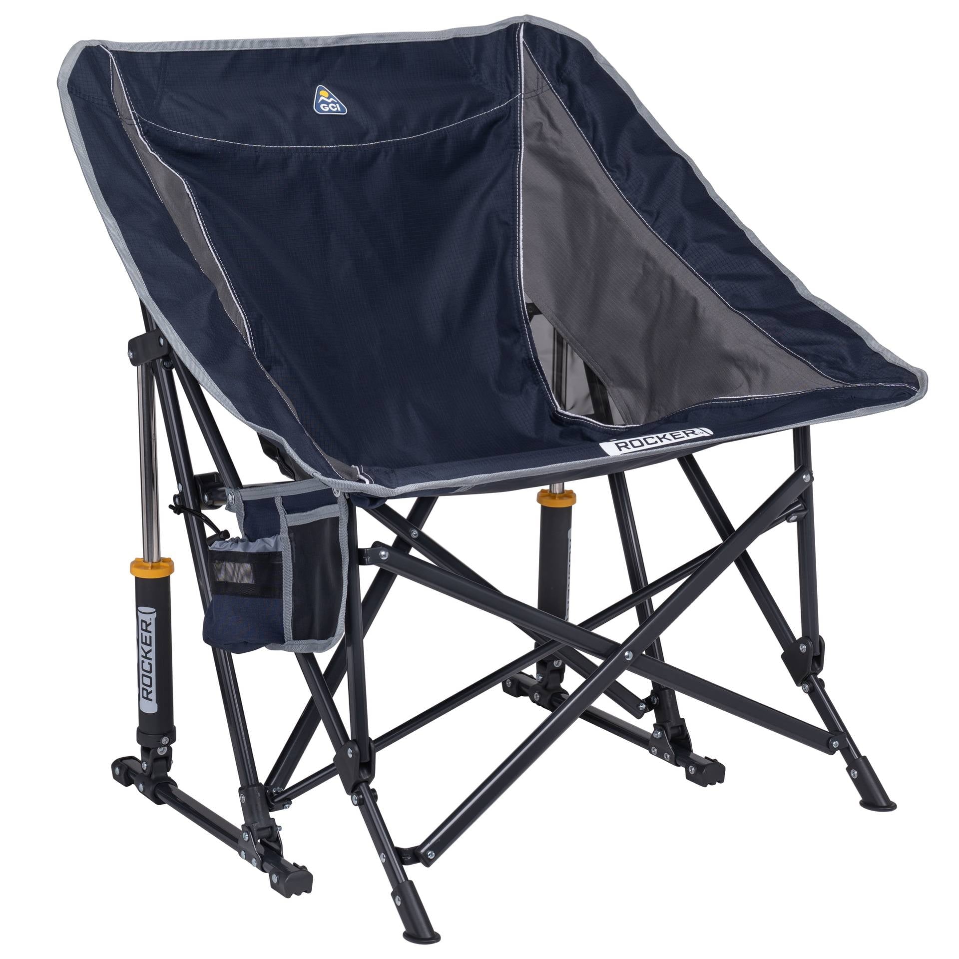 GCI Outdoor Pod Rocker Foldable Rocking Camp Chair, Black