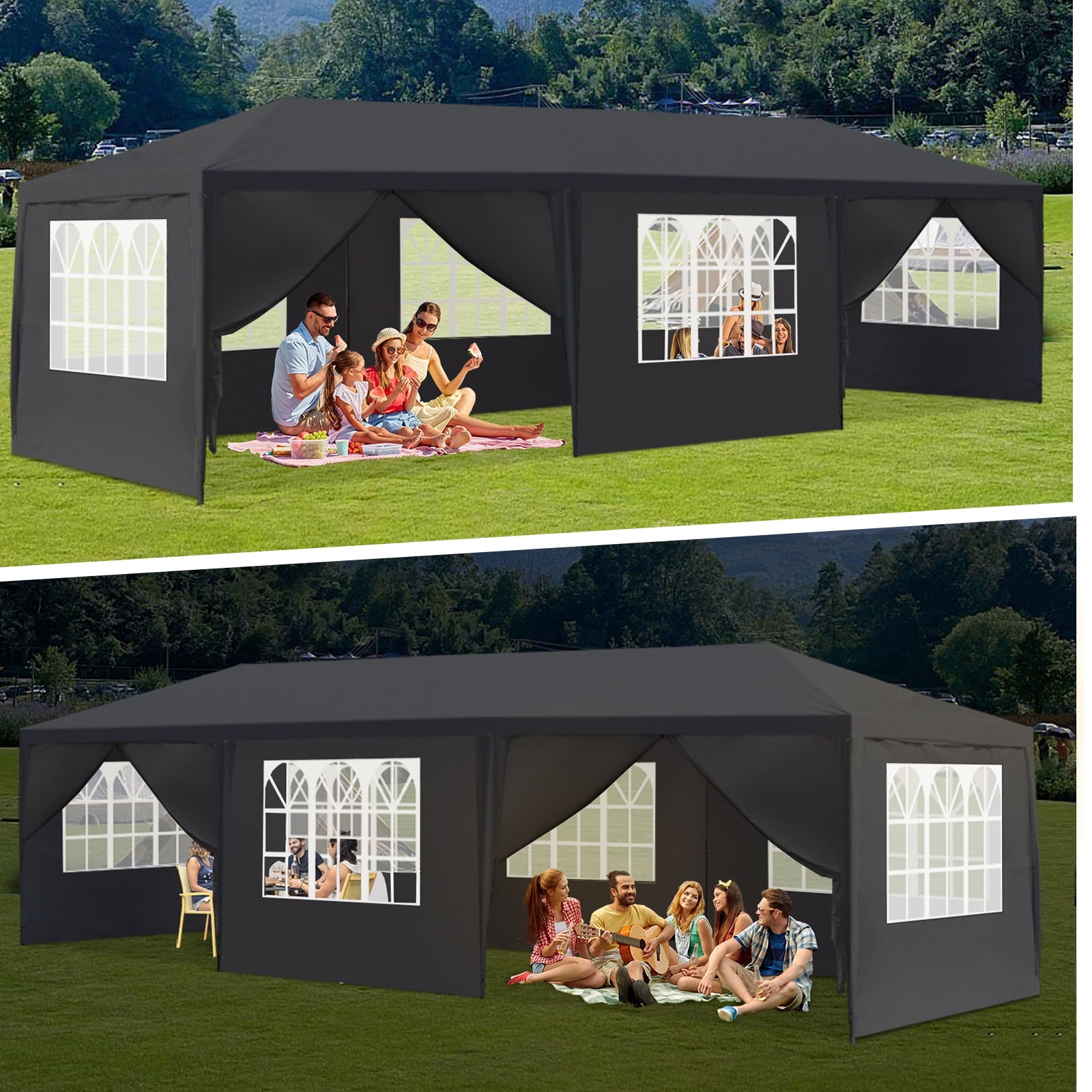 Ktaxon 10' X 30' Canopy Tent with 8 Side Walls for Party Wedding Camping and BBQ