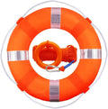 Set 20Inch Life Preserver Ring and Water Floating Lifesaving Rope 98.4FT,Swim Foam Buoy,Swimming Pool Safety Throwing Ring with Perimeter Rope,Throwable Flotation Device