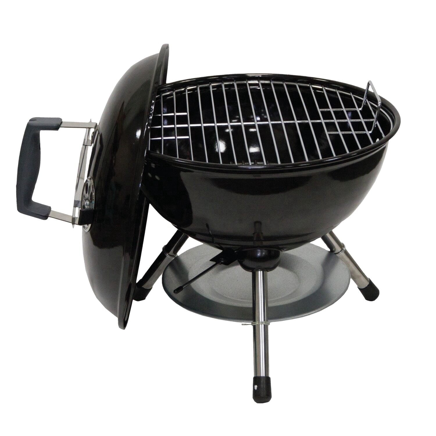 Megamaster – 22 Deluxe Charcoal Barbecue Grill with Adjustable Air Vent, Built-In Temperature Gauge, 368 SQ. In Cooking Area, Storage Rack, Portable Grill for Camping, Picnics, and More - 810-23003