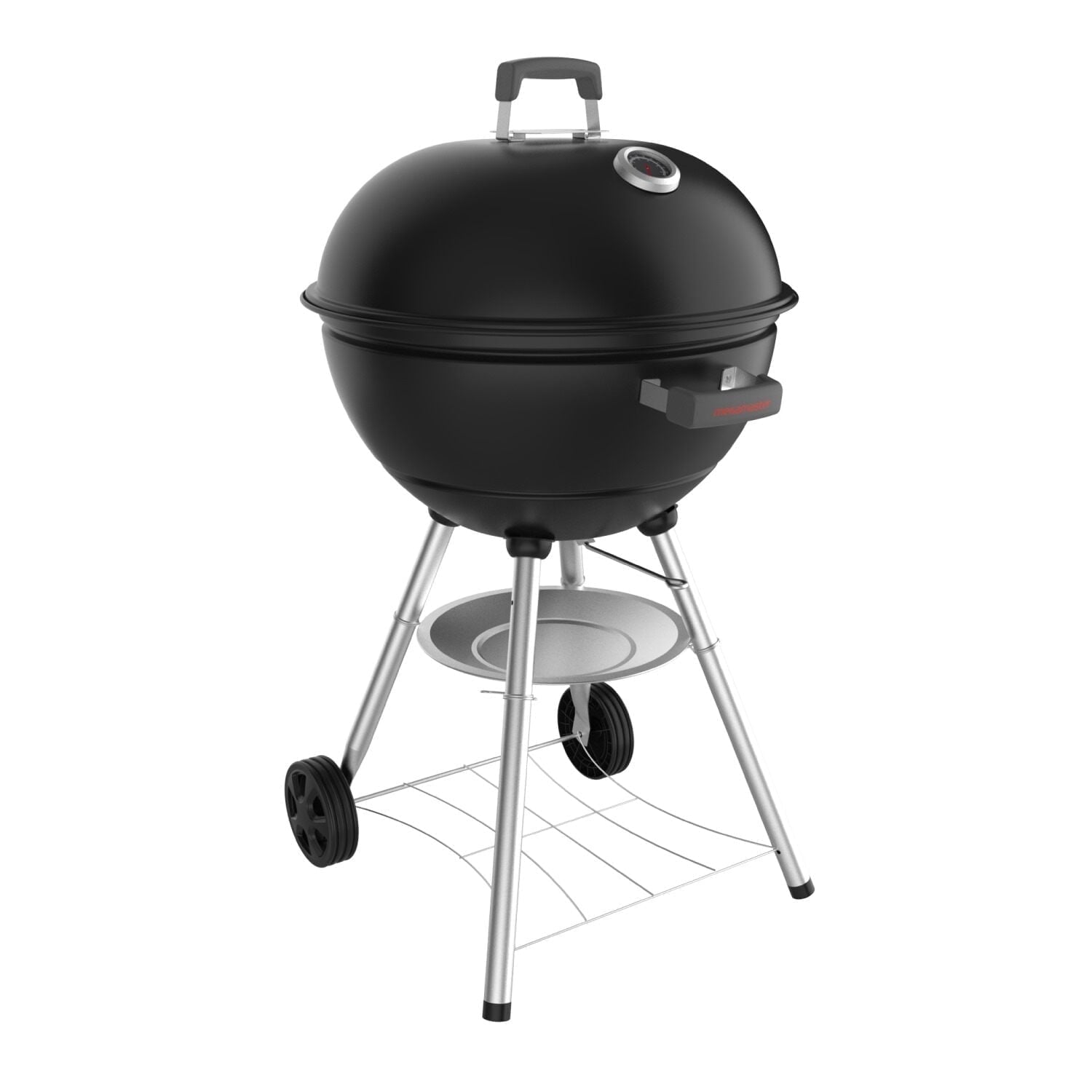 Megamaster – 22 Deluxe Charcoal Barbecue Grill with Adjustable Air Vent, Built-In Temperature Gauge, 368 SQ. In Cooking Area, Storage Rack, Portable Grill for Camping, Picnics, and More - 810-23003