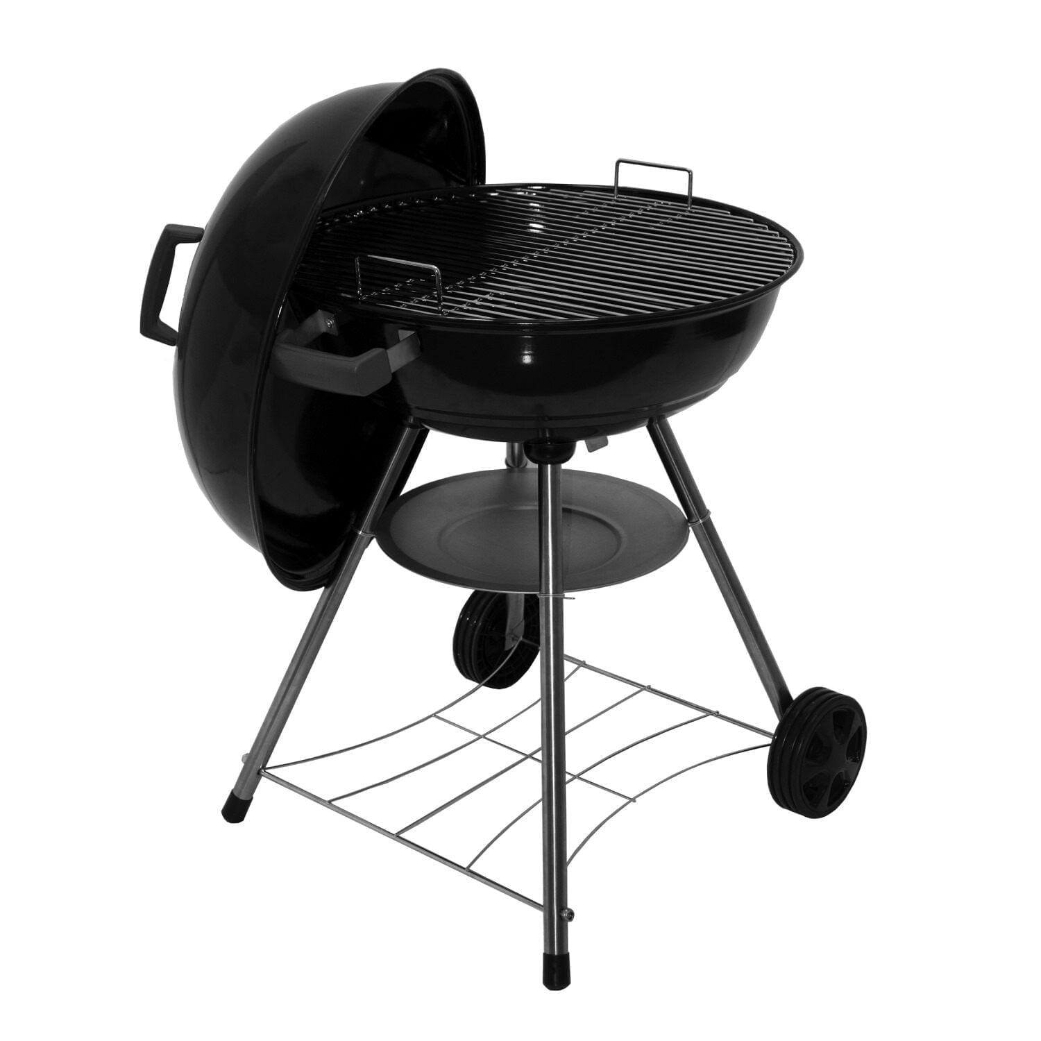 Megamaster – 22 Deluxe Charcoal Barbecue Grill with Adjustable Air Vent, Built-In Temperature Gauge, 368 SQ. In Cooking Area, Storage Rack, Portable Grill for Camping, Picnics, and More - 810-23003