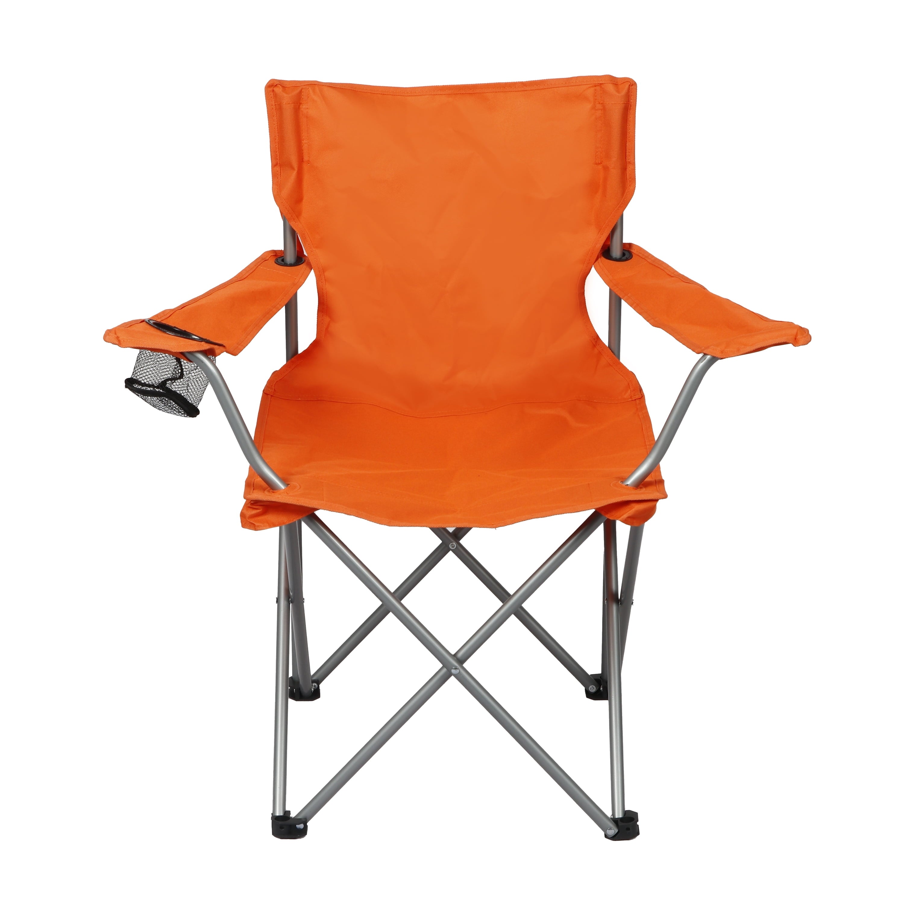 Ozark Trail Quad Folding Camp Chair with Cup Holder, Black