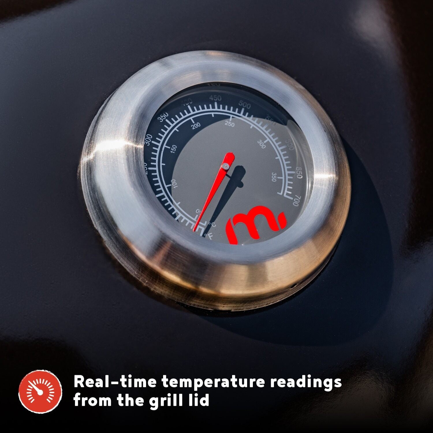 Megamaster – 22 Deluxe Charcoal Barbecue Grill with Adjustable Air Vent, Built-In Temperature Gauge, 368 SQ. In Cooking Area, Storage Rack, Portable Grill for Camping, Picnics, and More - 810-23003