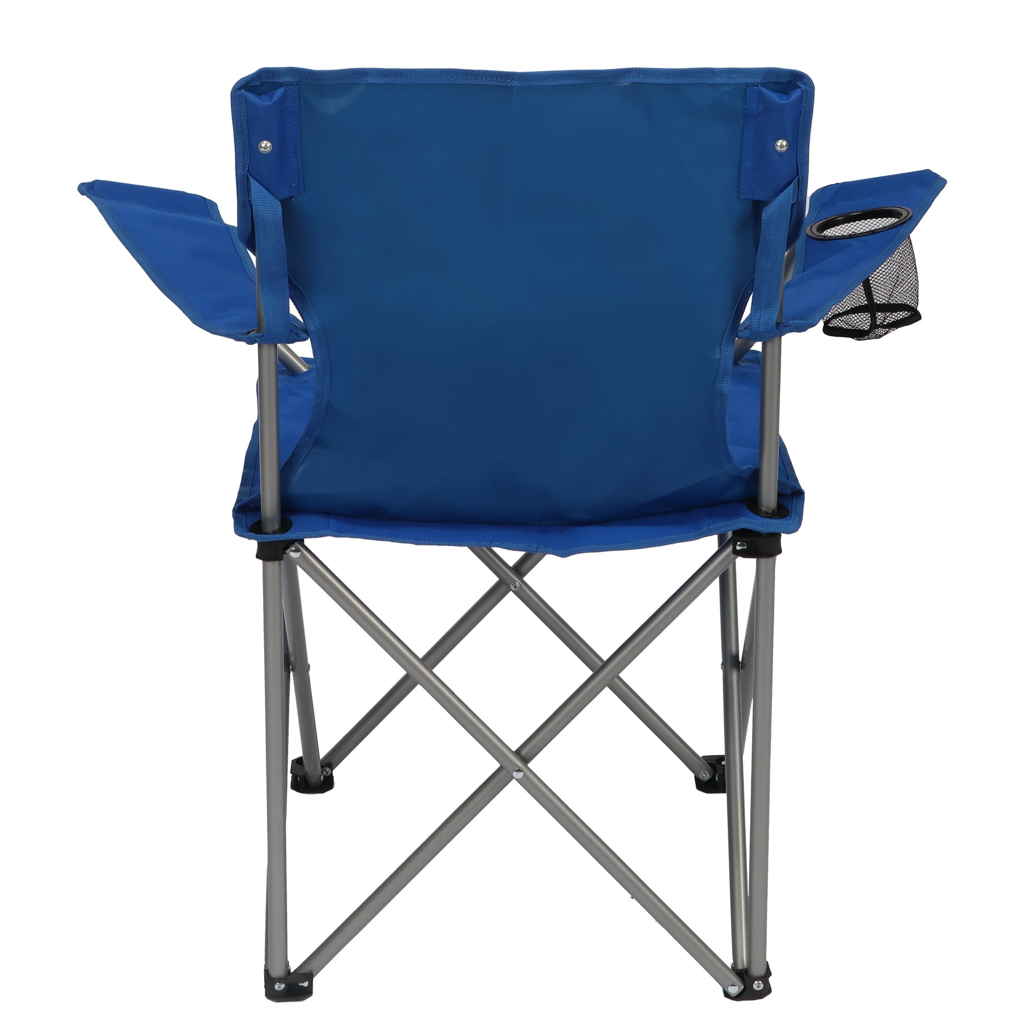 Ozark Trail Quad Folding Camp Chair with Cup Holder, Black