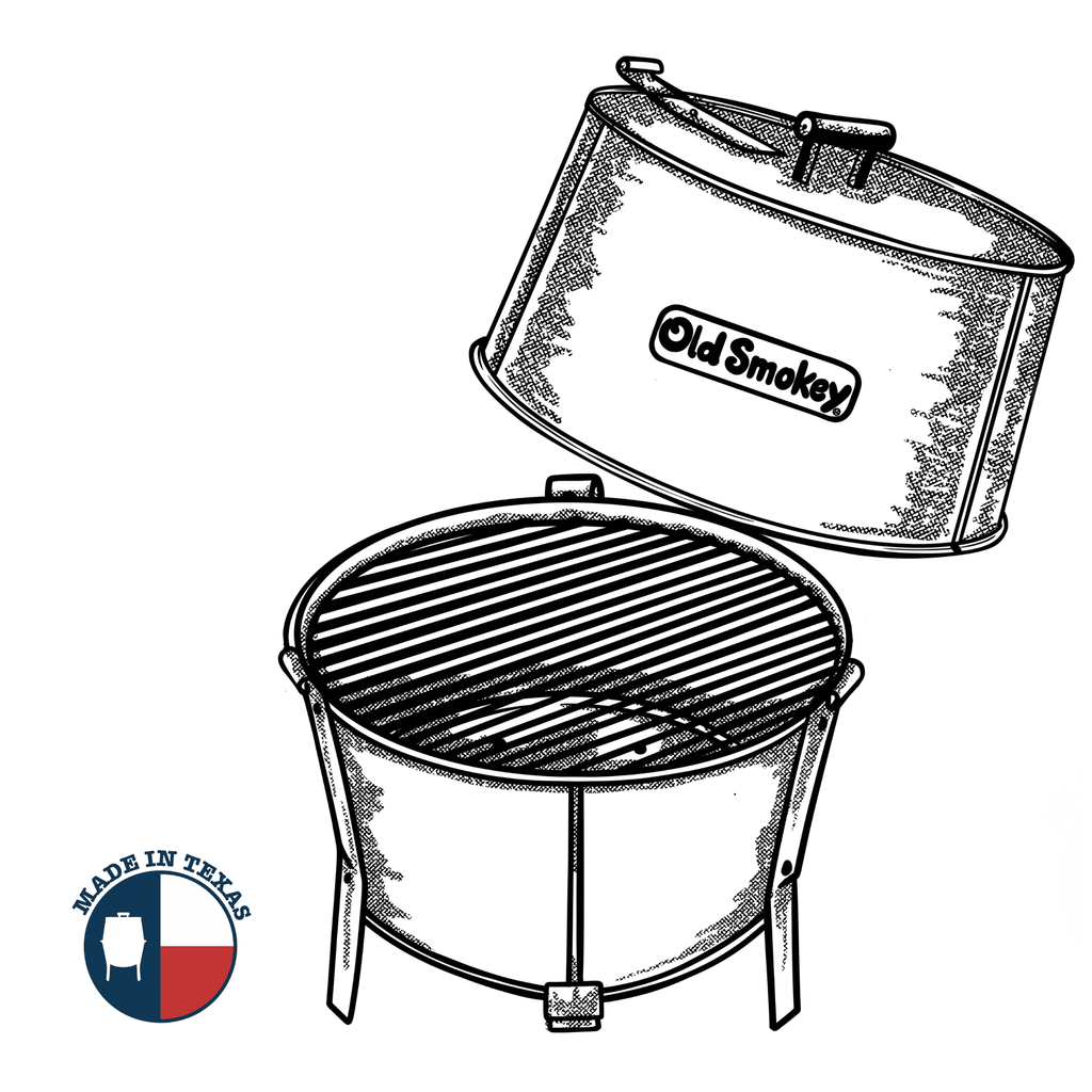 Old Smokey 18 inch Portable Charcoal Grill, Durable Steel BBQ Grill