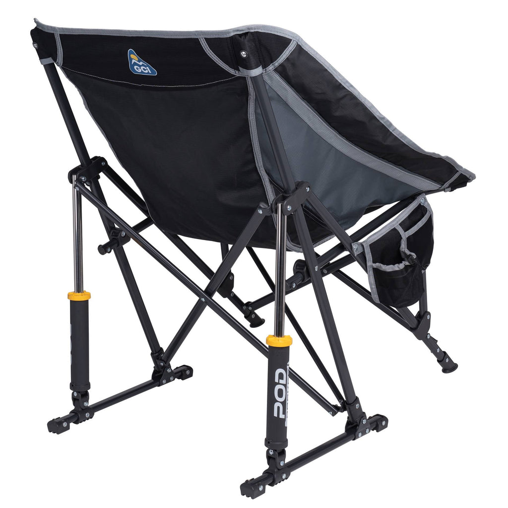 GCI Outdoor Pod Rocker Foldable Rocking Camp Chair, Black