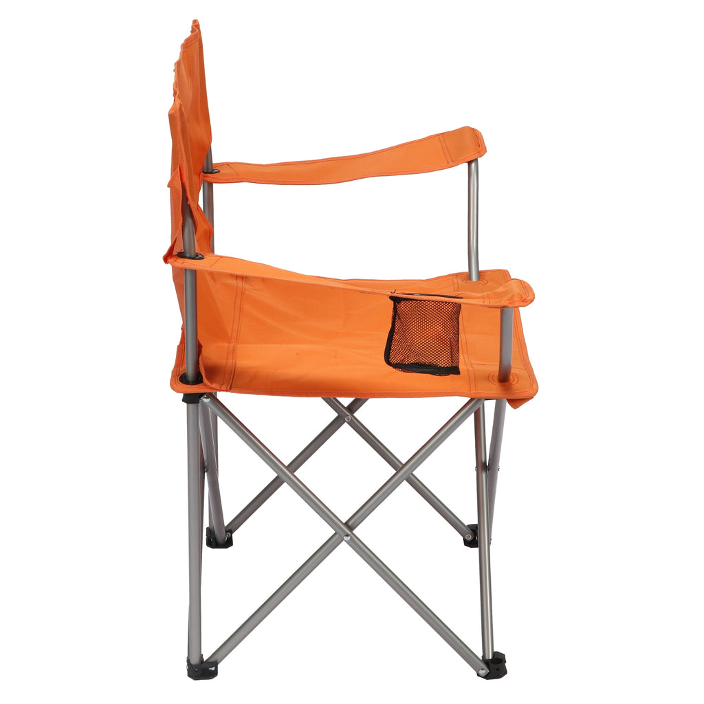 Ozark Trail Quad Folding Camp Chair with Cup Holder, Black
