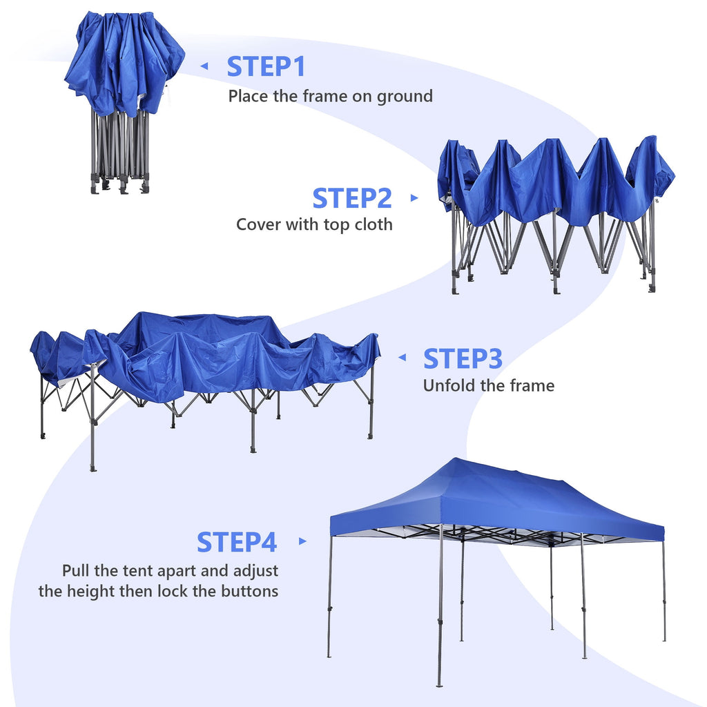Ainfox 5-Piece Sidewalls for 10x20 Pop Up Canopy Tent, 420D Oxford PVC Waterproof Sun Shade Privacy Walls with Windows & Zippers, White