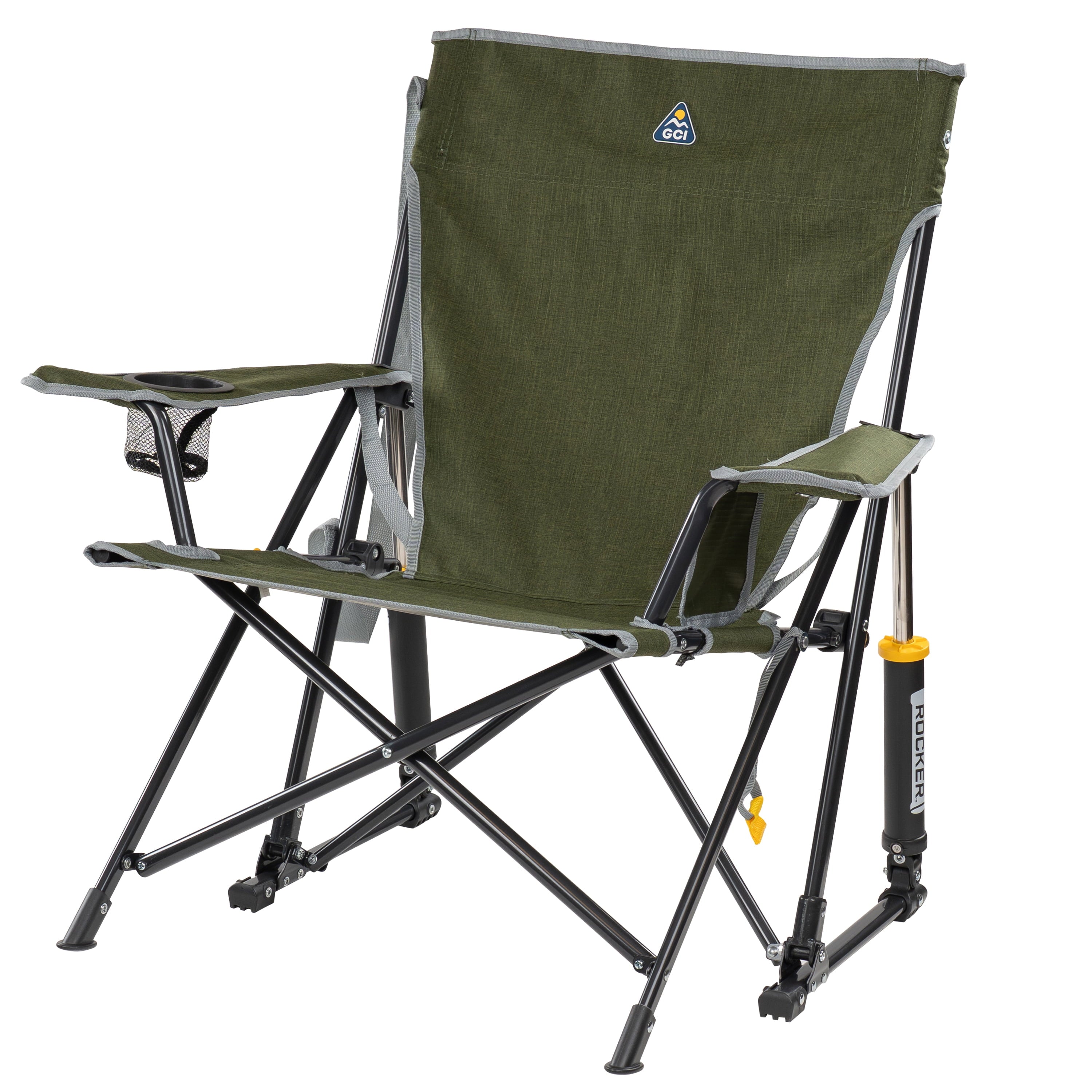 GCI Outdoor Kickback Rocker Low Profile Rocking Camp Chair, Summer Floral