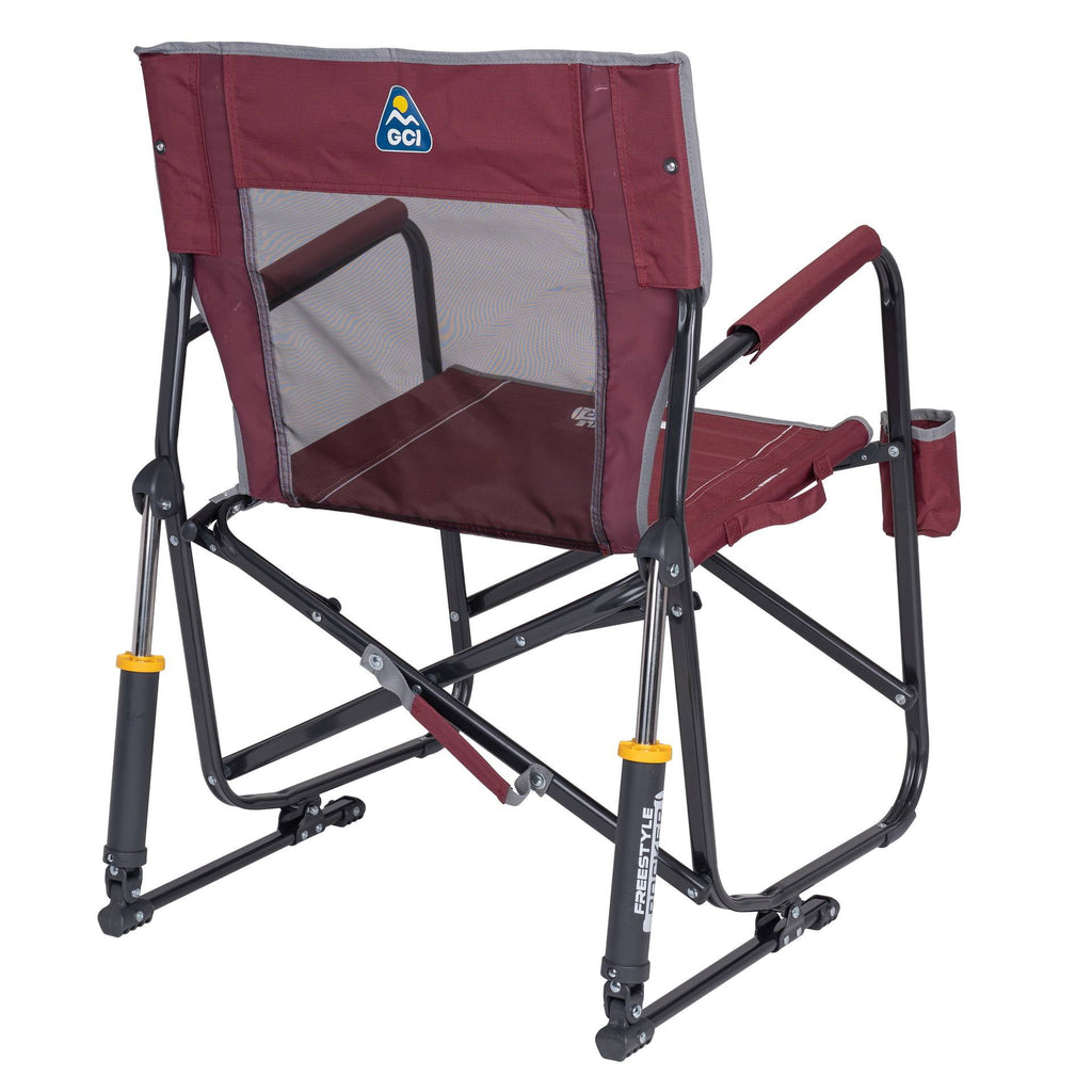 GCI Outdoor Freestyle Rocker Foldable Rocking Camping Chair, Black